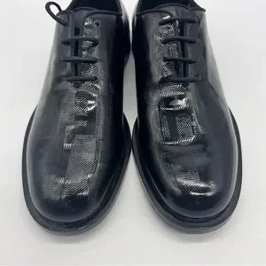 Fendi
FF Vernice Chain Link Lace-Up Oxfords Fendi Fendi Black Leather Dress Shoes w/Embroidered  main image 4